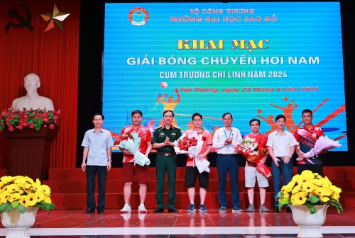 Sôi nổi giải bóng chuyền hơi nam cụm trường Chí Linh năm 2024 inh năm 2024