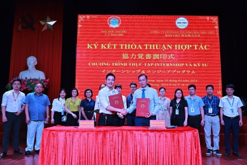 Trường Đại học Sao Đỏ ký kết thỏa thuận hợp tác với Công ty Cổ phần thương mại Bảo Việt