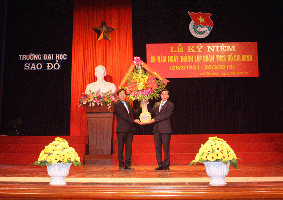 Đoàn thanh niên trường Đại học Sao Đỏ tổ chức Lễ mít tinh kỷ niệm 85 năm ngày thành lập Đoàn Thanh niên cộng sản Hồ Chí Minh (26/3/1931-26/3/2016)
