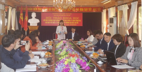 Hội thảo khoa học “Đổi mới phương pháp giảng dạy các học phần Lý luận chính trị phù hợp với triết lý giáo dục của Trường Đại học Sao Đỏ”