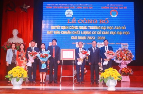 Lễ công bố Quyết định công nhận Trường Đại học Sao Đỏ đạt tiêu chuẩn chất lượng cơ sở giáo dục đại học giai đoạn 2023-2028