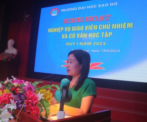 Trường Đại học Sao Đỏ sinh hoạt nghiệp vụ giáo viên chủ nhiệm  và cố vấn học tập quý I năm 2023