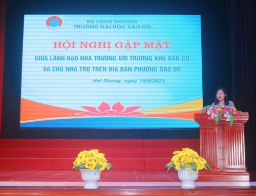 Hội nghị gặp mặt giữa lãnh đạo Nhà trường với trưởng khu dân cư và chủ nhà trọ trên địa bàn Phường Sao Đỏ