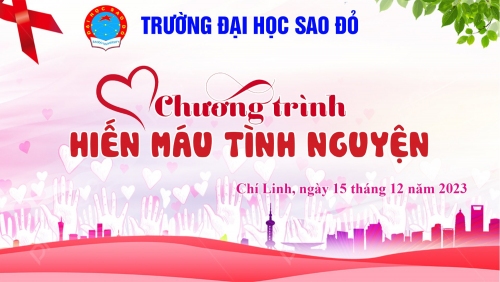 Cán bộ, viên chức và sinh viên Trường Đại học Sao Đỏ lan toả thông điệp “Một giọt máu cho đi, một cuộc đời ở lại” trong hoạt động “Hiến máu tình nguyện năm 2023”