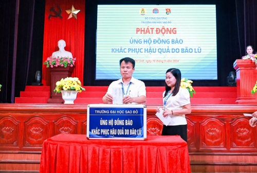 Trường Đại học Sao Đỏ phát động ủng hộ đồng bào khắc phục hậu quả do bão lũ