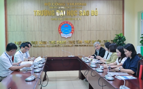 Trường Đại học Sao Đỏ làm việc với Trường Đại học induk (Hàn Quốc) và Công ty TNHH Thương mại và Giáo dục Vinako