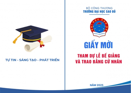Giấy mời tham dự lễ bế giảng và trao bằng cử nhân năm 2025
