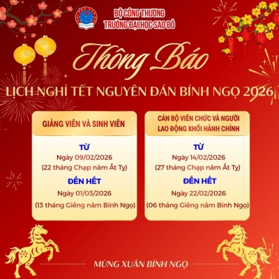 Thông báo về việc nghỉ Tết nguyên đán Bính Ngọ năm 2026