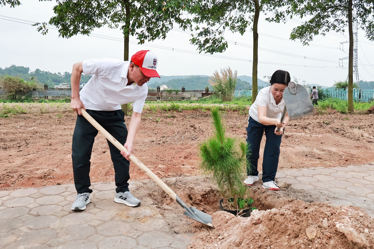 Trường Đại Học Sao Đỏ vừa tổ chức hoạt động trồng cây tại cơ sở 2 nhằm chào mừng kỷ niệm 55 năm truyền thống đào tạo