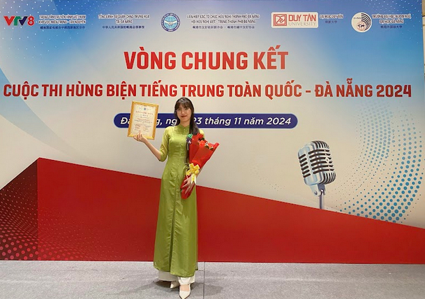 Sinh viên Phạm Thị Thu Hà lớp DK13-TQ1 giành giải Khuyến khích tại cuộc thi