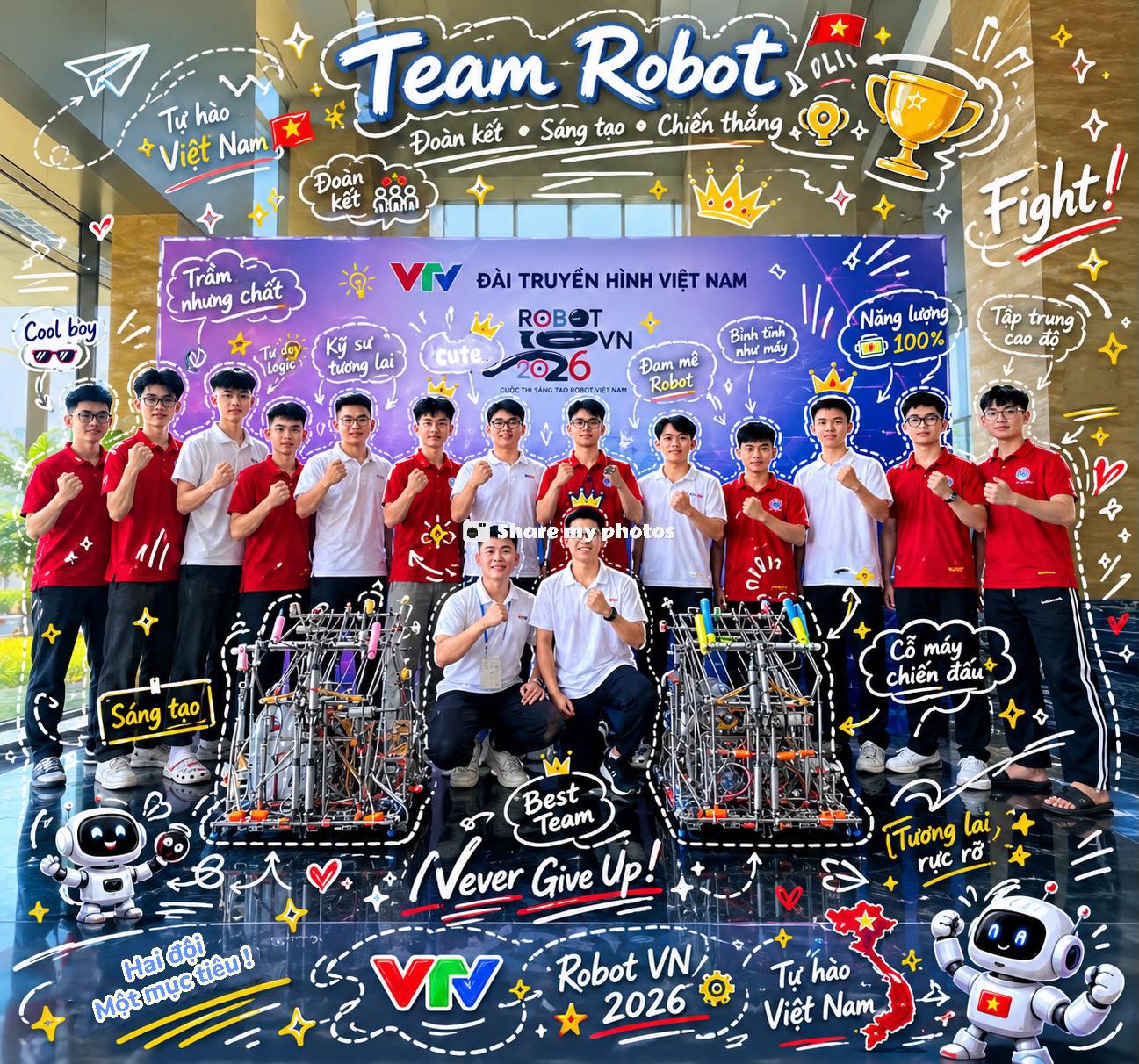 Hai đội tuyển Robocon Trường Đại học Sao Đỏ cùng ghi tên vào Top 16 mạnh nhất, tiến vào Chung kết Robocon Việt Nam 2026