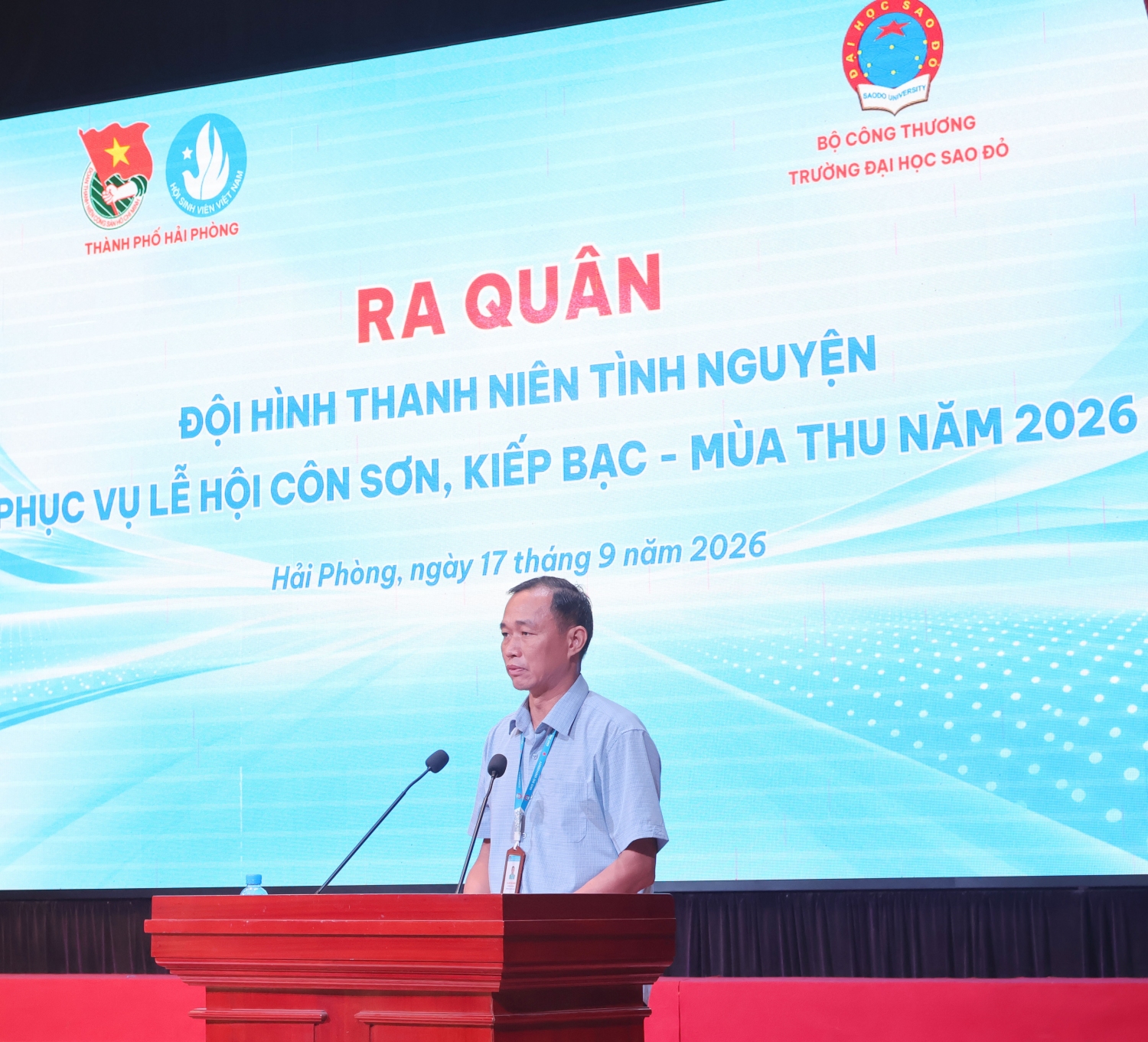 Tuổi trẻ Trường Đại học Sao Đỏ ra quân tình nguyện – chung sức lan tỏa giá trị Lễ hội Côn Sơn, Kiếp Bạc – Mùa thu năm 2026