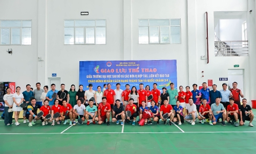 Giao lưu thể thao giữa Trường Đại học Sao Đỏ và các đơn vị hợp tác, liên kết đào tạo chào mừng 80 năm Cách mạng tháng Tám và Quốc khánh 2/9