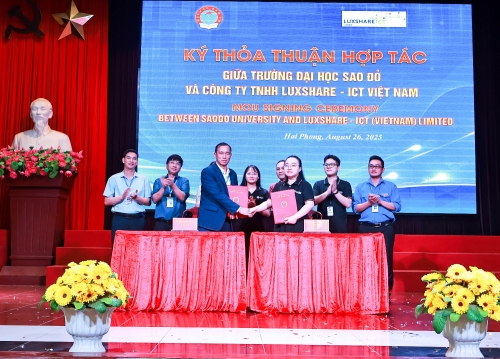 Trường Đại học Sao Đỏ ký thỏa thuận hợp tác đào tạo với Công ty TNHH Luxshare-ICT Việt Nam