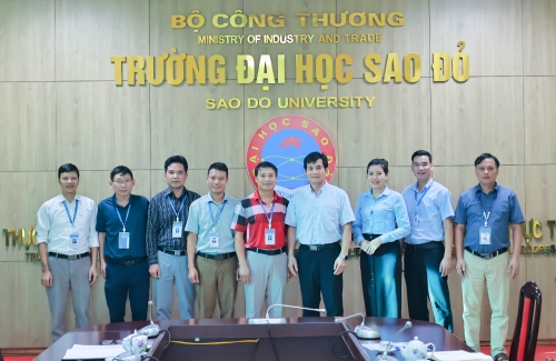 Lãnh đạo Trường Đại học Sao Đỏ gặp mặt và làm việc với Công ty TNHH Pegatron Việt Nam