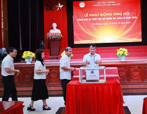 Trường Đại học Sao Đỏ phát động ủng hộ đồng bào bị thiệt hại do thiên tai, bão lũ năm 2025