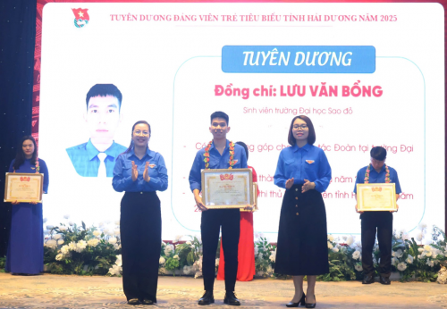Lưu Văn Bổng - Sinh viên Trường Đại học Sao Đỏ là tấm gương tiêu biểu trong công tác Đoàn và phong trào thanh niên