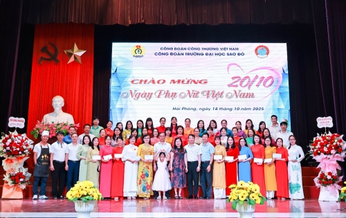 Trường Đại học Sao Đỏ kỷ niệm 95 năm ngày thành lập Hội Liên hiệp Phụ nữ Việt Nam (20/10/1930-20/10/2025) và khai mạc Hội thi “Mâm cơm truyền thống”