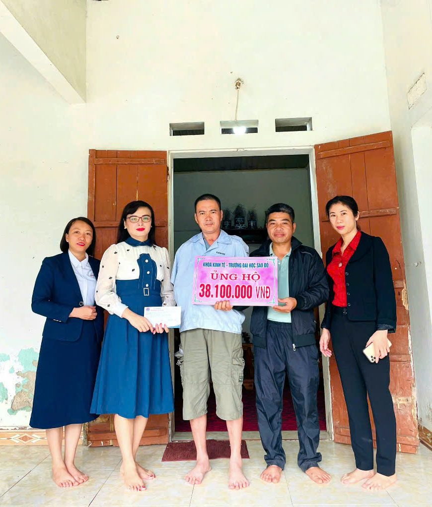 Khoa Kinh tế - Trường Đại học Sao Đỏ tổ chức hoạt động từ thiện, kêu gọi ủng hộ sinh viên Trần Văn Chung, Lớp DK15-QTKD có hoàn cảnh khó khăn